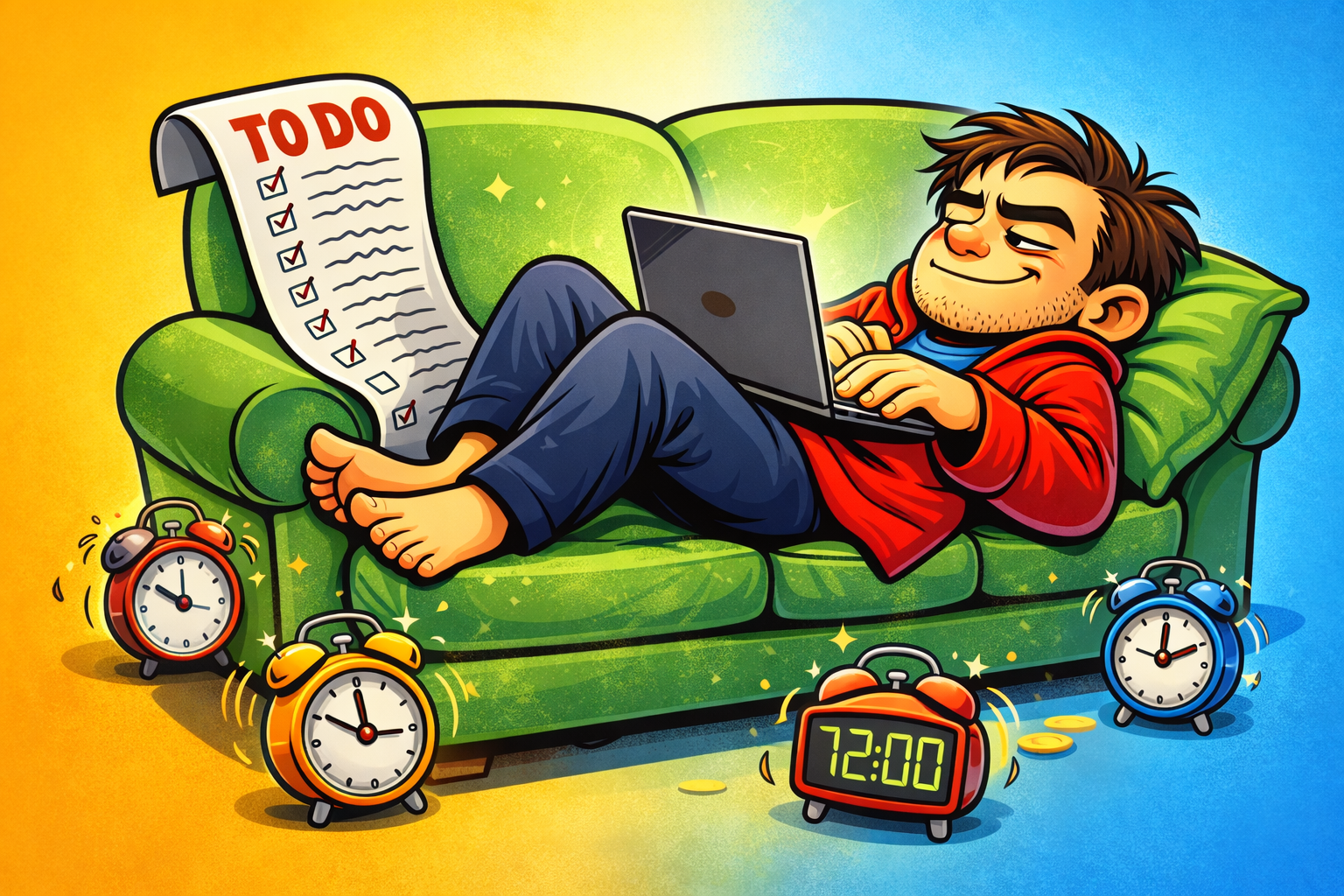 Ilustración del procrastinómetro